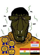 angry attention_whore award awards big_nose bloodshot_eyes booger brown_skin crying drool faggot flag:iraq flag:kurdistan flies hair hello_my_name_is_(sticker) meta:namefags orange_shirt pantone_448_c retard shitskin speech_bubble speech_bubble_empty squidward stink_lines stinky subvariant:euromutt sweating text trend:slopjak trevor(user) variant:markiplier_soyjak white_background // 1039x1425 // 52.8KB