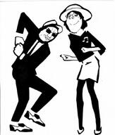 black_and_white dance female femjak glasses monochrome music ska ska_guy skanking smile sticker subvariant:wholesome_soyjak sunglasses variant:chudjak variant:gapejak // 736x868 // 269.7KB