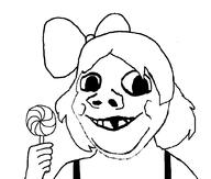 baby bow candy deformed hair hand holding_lollipop holding_object lollipop soyjak subvariant:nathaniel subvariant:soylita variant:gapejak // 1012x861 // 51.9KB