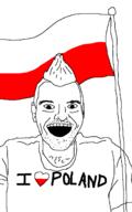 clothes flag flag:poland hair mouth open poland soyjak stubble variant:unknown // 800x1280 // 29.9KB