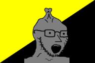 anarcho-capitalism flag flag:anarcho-capitalism glasses npc open_mouth politics small_brain soyjak stubble subvariant:npc_soyak variant:soyak // 900x600 // 87.5KB