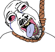 bloodshot_eyes crying derp distorted glasses hanging open_mouth rope series:deformed_bernd_subvariants soyjak stubble subvariant:berndjeet template transparent_background variant:bernd // 768x719 // 25.5KB