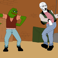 80s 90s amphibian animated closed_mouth dance edit ext=gif frog glasses nas:pepe new_kids_on_the_block open_mouth pepe_the_frog smile smug soyjak stubble variant:soyak // 978x827 // 733.6KB