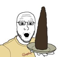 clothes goyslop holding_object holding_plate open_mouth soyjak stubble variant:platejak // 1366x1350 // 42.2KB