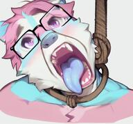 ack ai_generated animal furry fut glasses hanging soy_parody stable_diffusion subvariant:trannyfur suicide tongue tranny variant:bernd // 760x704 // 562.1KB