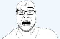 bald balding beard confused eyebrows forehead_lines forehead_mark glasses meta:tagme plus_two_comedy shocked soyjak stubble variant:plusson variant:unknown // 770x507 // 8.9KB