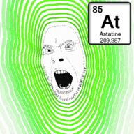 alternate angry astatine chemistry element glasses halogen open_mouth radioactive soyjak stubble text variant:cobson // 1400x1400 // 4.5MB
