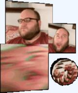 2019 3dgifmaker animated beard closed_mouth clothes distorted ext=gif fat fat_duel glasses irl open_mouth red_tshirt schizo soyboy subvariant:fatjak_irl tshirt variant:fatjak // 250x250 // 369.4KB