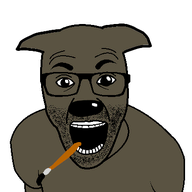 animal animated arm beard brown_skin brush ear gimp gimp_(photo_manipulation_program) glasses open_mouth snout soyjak stubble variant:el_perro_rabioso // 427x400 // 32.0KB