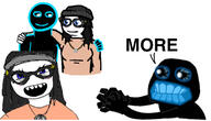 avengers b_b_ghast_(namefag) beanie black_skin blue_eyes blush blushing brown_shirt cute cute_girl de_master_of_stuff eyebags girl glasses hair necklace rage_comic shoe soy soylent soylent_(cacao) the_master_of_stuff the_master_stuff variant:soytan white_skin woman // 1727x990 // 450.3KB
