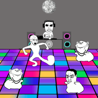 5soyjaks amplifier animated arm clean_dance closed_mouth dance dancing_swede disco disco_ball dj drawn_background ear full_body glasses hair headphones leg millions_must_die nazism open_mouth pun series:dancejaks smile sonnenrad soyjak stubble subvariant:pol_face sunglasses swastika variant:chudjak variant:impish_soyak_ears variant:soyak // 531x575 // 192.1KB
