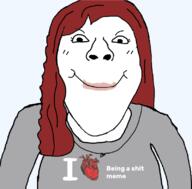 arm closed_mouth clothes eyelashes female femjak glasses hair happy heart i_heart i_love lipstick looking_at_you parted_hair poop red_hair smile soyjak subvariant:bridget subvariant:gapejak_female subvariant:science_lover template text transparent transparent_background variant:gapejak variant:markiplier_soyjak wifejack wifejak // 800x789 // 122.5KB