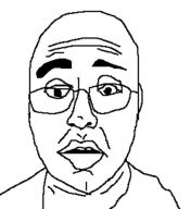 glasses half_open_mouth soyjak variant:lipjak // 301x329 // 6.4KB