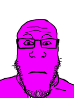 bald glasses pink pink_eyes pink_skin stubble subvariant:neutralplier variant:markiplier_soyjak // 600x800 // 142.7KB