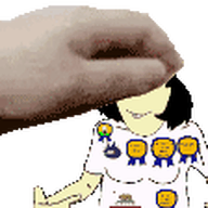 3dgifmaker animated asian clothes female glasses hair hat protokleki soyjak squint subvariant:female_cobson variant:cobson // 112x112 // 28.4KB