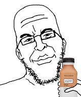 beard epstein glasses jeffrey_epstein meta:not_oc pursed_lips soy soylent soylent_bottle stubble variant:epsteinjak variant:unknown white_background white_skin // 430x516 // 34.8KB