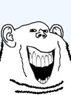 ear fat laughing open_mouth soyjak stubble subvariant:splicejak template transparent variant:impish_soyak_ears // 598x800 // 59.7KB