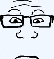 alternate eyes face frown glasses mouth subvariant:neutralplier template transparent variant:markiplier_soyjak white_eyes // 351x388 // 3.7KB