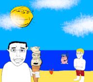 beach crab ice_cream nate sea snorkel subvariant:wholesome_soyjak summer sun variant:chudjak variant:cobson variant:gapejak variant:impish_soyak_ears // 764x672 // 257.4KB