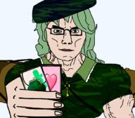 anime beret box camouflage card cards forgot_to_log_in_award green_eyes green_hair key subvariant:muscular_chud touhou variant:chudjak video_game yamashiro_takane // 1059x926 // 233.0KB