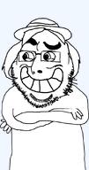 bean_mouth calarts clothes cobsontalks crossed_arms eyebrow_raise hair hat looking_to_the_left smile subvariant:cobsontalks variant:cobson // 475x900 // 17.9KB