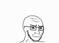 2soyjaks angry animated brain closed_mouth frown glasses head_box looking_at_you mustache open_mouth stubble subvariant:soyak_(irritated) variant:feraljak variant:soyak // 550x400 // 94.8KB
