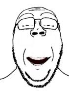 animated bald ext=gif glasses laughing soyjak stubble subvariant:gapejak_front subvariant:wholesome_soyjak variant:gapejak // 452x616 // 3.6MB