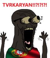 flag:portugal glasses jewishautismaward78_(namefag) nigger red_text screaming stubble subvariant:waow variant:soyak yellow_sclera // 640x749 // 98.1KB