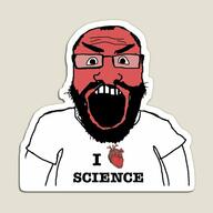 angry heart science soyjak sticker variant:markiplier_soyjak // 600x600 // 36.2KB