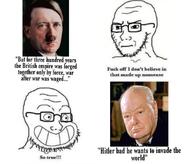 2soyjaks adolf_hitler calarts closed_mouth concerned glasses grin so_true soyjak stubble subvariant:soyak_(irritated) text variant:soyak winston_churchill // 1080x925 // 115.5KB