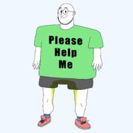 clothes full_body glasses shoe shorts smile soyjak stubble variant:weirdpenis // 4000x4000 // 170.1KB