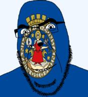 angry animal county flag flag:oslo glasses hair holding_object lion looking_to_the_left norway norwegian_text oslo smile soyjak star stubble teeth text thick_eyebrows transparent_background variant:cobson // 775x849 // 226.4KB