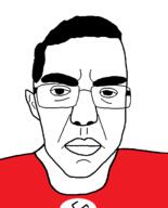 angry closed_mouth ear flag:nazi_germany glasses hair soyjak subvariant:chudjak_front variant:chudjak // 986x1224 // 23.0KB