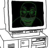 computer glasses green open_mouth soyjak stubble variant:el_perro_rabioso // 804x709 // 240.0KB
