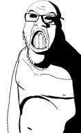biting_lip body eyebrows glasses looking_at_you meta:tagme ominous shadow stubble subvariant:hornyferal teeth transparent_background variant:feraljak white_pupils // 948x1547 // 61.5KB