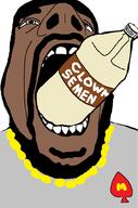 big_ronald_cock bottle brc brown_skin cum grey_shirt kanye_west mcdonalds negro_semen queen_of_spades ronald_mcdonald subvariant:cobson_up // 702x1062 // 43.4KB