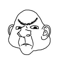 angry ear frown soyjak unibrow variant:ishish_soyak_ears // 750x750 // 32.2KB