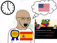 amphibian faggot frog hispanic meta:op_is_a_shalala_for_not_adding_a_variant_tag nas:pepe obsessed pepe_the_frog soyjak spain spanish_flag tan_skin variant:soyak xitter // 744x556 // 277.1KB