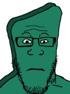 clay glasses green_skin gumby neutral soyjak subvariant:neutralplier variant:markiplier_soyjak // 600x800 // 32.9KB