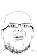 fat glasses scowl stubble variant:applebeast // 380x573 // 9.1KB