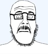 animated blinking closed_mouth concerned glasses soyjak stubble variant:beastjak // 878x1003 // 64.4KB