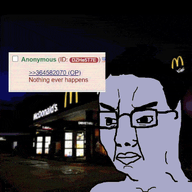 4chan animated back explosion glasses irl_background mcdonalds mushroom_cloud nuclear pol_(4chan) screenshot shadow soyjak text variant:chudjak // 360x360 // 3.9MB