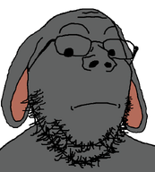 animal bunny_ears closed_mouth glasses gray_skin grey_skin neutral nose rabbit series:animaljaks stubble subvariant:shrimpish transparent_background variant:gapejak wrinkles // 642x712 // 25.9KB