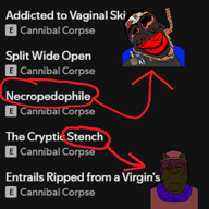 cannibal_corpse distorted jartynigger jimbo_(namefag) meta:namefags metal_(music) nigger pedophile rope subvariant:jartycuck variant:alicia variant:chudjak // 2500x2500 // 859.8KB