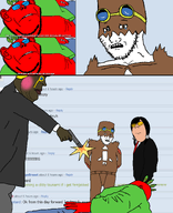 breaking_bad brimmiest_comments_section☣️☣️☣️_do_not_enter☣️☣️☣️ broot cobblestone_(user) custard_(user) gun hank_schrader jumpinjackflash_(namebimbo) meta:namefags misscirclelargebreast_(namefag) mustard_(user) red_skin scared soybooru subvariant:hunky_twink_sex_machine tear variant:gapejak variant:impish_soyak_ears variant:soyak // 2474x3038 // 304.4KB