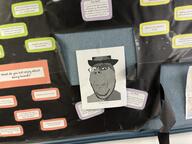 advertisement barneyfag closed_mouth clothes college don_turtelli glasses hat smile soyjak soyjak_party stubble subvariant:wholesome_soyjak text trend:colorjak university university_of_pittsburgh variant:gapejak // 4032x3024 // 3.8MB