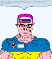 BRIMMIEST_COMMENTS_SECTION☣️☣️☣️_DO_NOT_ENTER☣️☣️☣️ ace_of_spades antifa bbc buff glasses map_(pedophile) obsession pedophile purple_hair russia russo_ukrainian_war speech_bubble subvariant:chudjak_front text ukraine variant:chudjak // 1059x1200 // 98.0KB