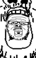 3soyjaks glasses mustache open_mouth soyjak stubble variant:a24_slowburn_soyjak vore // 480x765 // 82.4KB