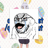 3dgifmaker 4chan animal_ears animated anime beard bloodshot_eyes chino_kafuu clothes crying get_out_of_qa glasses gochiusa hair moving open_mouth poyopoyo purple_hair qa_(4chan) rabbit_ears soyjak stubble subvariant:cryboy_et text tongue tonton variant:et // 200x200 // 708.7KB