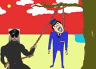 Kazakh_purification_army Safa_Gaziz TheYugoslavSocialist_IS_A_FUCKING_TROON belt blue_uniform buttoned_shirt cap clothes cloud crying desert glasses grey_uniform hair hanging hat kazakhstan lynching nas necktie nipple noose random_yugoslav red_sky subvariant:muscular_chud sun sunglasses tno tree troon variant:bernd variant:chudjak white_skin yugoslavia // 871x622 // 146.8KB